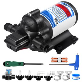 2025 Upgrade 2088-422-144 RV Fresh Water Pump,12 V 45 PSI 3.3 GPM Diaphragm Pump with Pressure Switch and Detachable Filters,1/2MNPT Connection for RV Marine Yacht