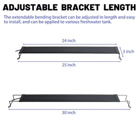 WATER REBIRTH Aquarium Lights Fish Tank Light (Remote Controller Version, 24-30‘’)