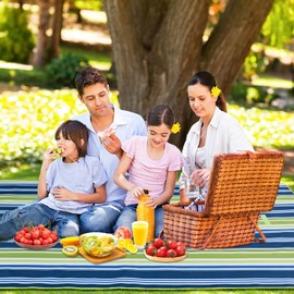 TEASTAR Picnic Blankets Extra Large Beach Blanket Waterproof Sandproof Outdoor Blanket for Grass Sand Free Beach Mat Picnic Mat Foldable 80" X60 for Camping, Hiking Travel Sand Park