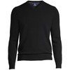 Lands' End Mens Cashmere V-Neck Sweater Black Regular X-Large