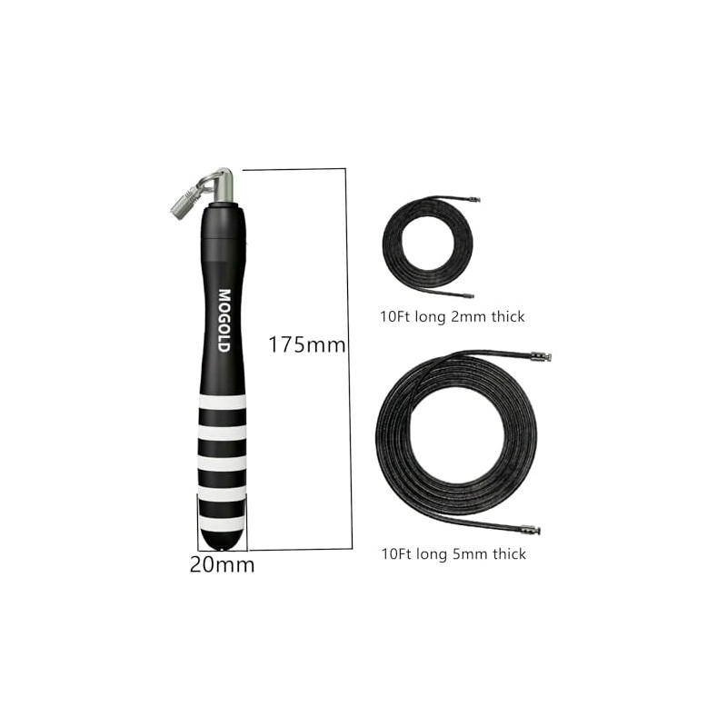 DIY Adjustable Weight Jump Rope (0.4LB /1/2LB/0.7LB /0.8LB) Interchangeable 2mm