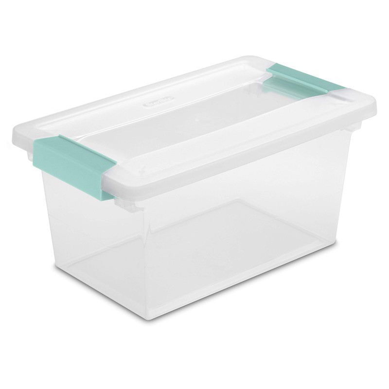 Sterilite Medium Clip Storage Box, Clear (pack of 4)