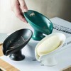 Draining Soap Dish Holder for Bathroom Sink Ceramic White 10ea