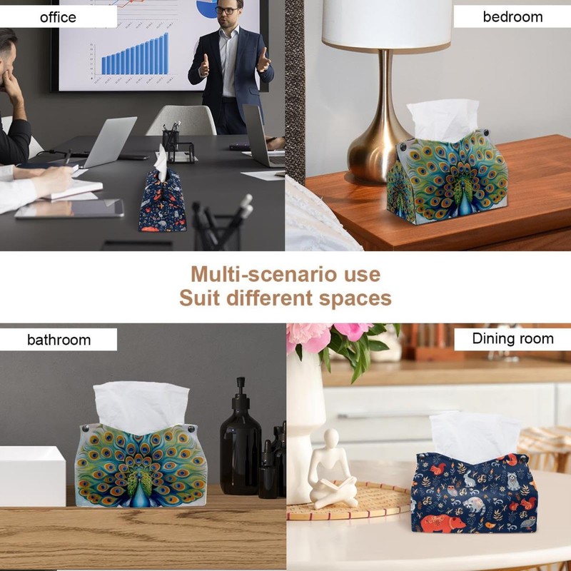 2 Pack Tissue Box Cover Holder, Painting in Bloom Drawing