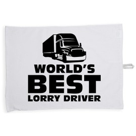 Hippowarehouse World's best lorry driver Tea Towel Eco Printed Dish Cloth Kitchen accessory 50cmx70cm 100% Cotton