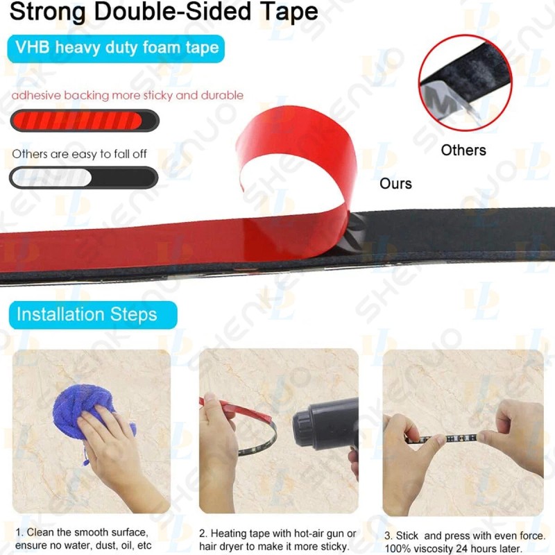 QUAYUB TV Led Lights TV Backlight Strip Green 2835 RGB