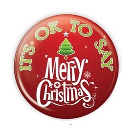 It's Okay to Say Merry Christmas Buttons - Pack of 25