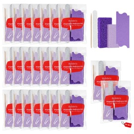 5 in 1 Disposable Pedicure Manicure Kit Sets (20, Count, 80/100 Grit)