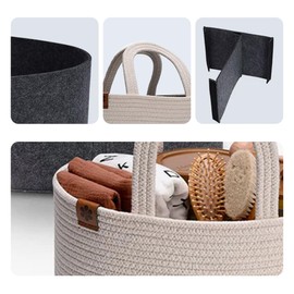 Zaakash Gray Baby Diaper Caddy Organizer Baby Shower Caddy for Newborn Boys or Girls, Baby Diaper Caddy Organizer Baby Gift Registry for Newborn Baby and Baby Must Haves Essentials Pink