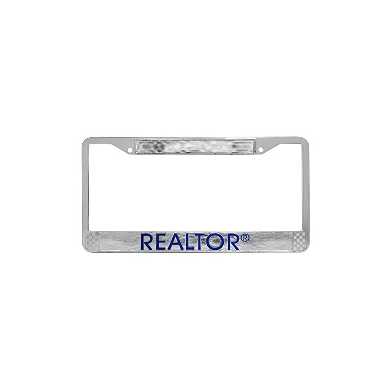 Realtor® Logo License Plate Frame, Silver, Real Estate Agent Supply
