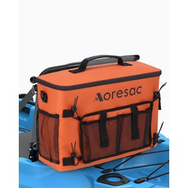 AORESAC Kayak Cooler Behind Seat, Waterproof Seat Back Cooler for Kayaks, Compatible with Lawn-Chair Style Seats, Portable Cooler Bag for Kayaking, Travel, Lunch, Beaches &Trips