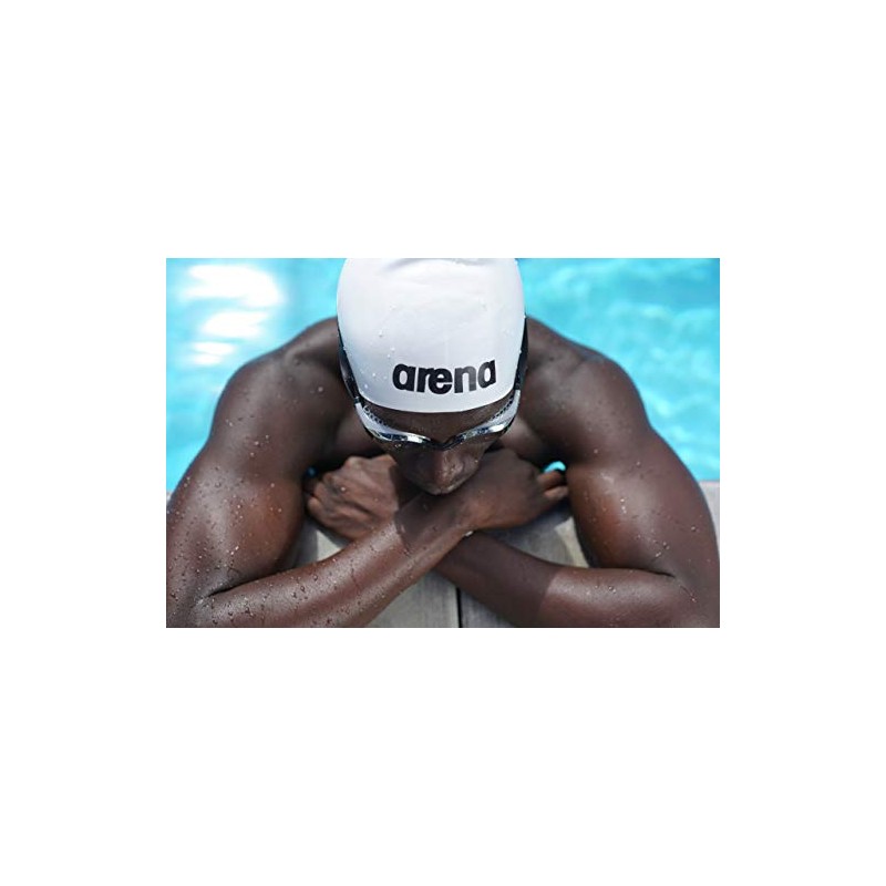 arena 3D Race Swim Cap, USA Silver/Black, Medium
