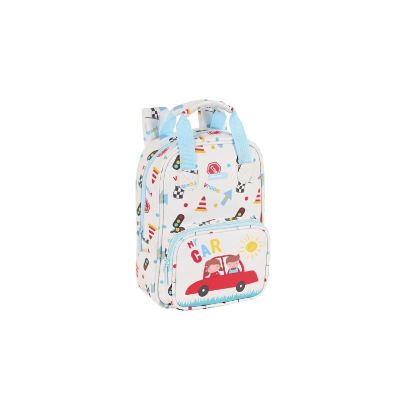 Cartable safta My Car Blanc Multicouleur (20 x 28 x