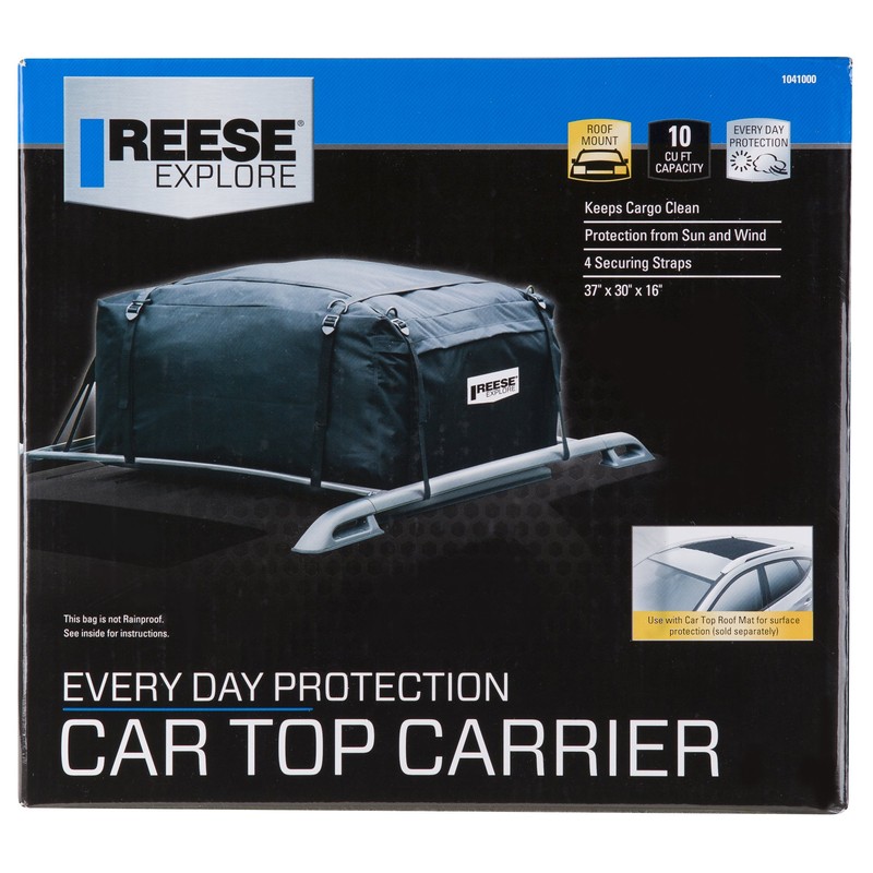 Reese Explore 1041000 10 cu. ft. Car Top Carrier, Black