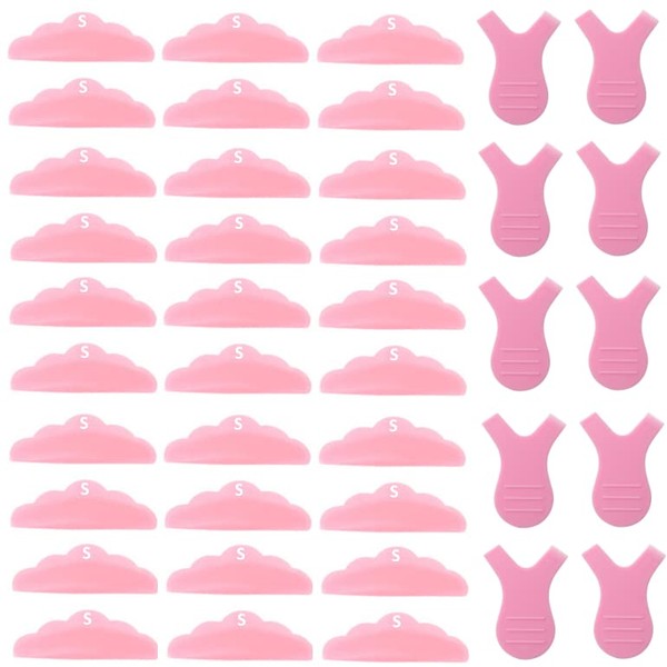 15 Pairs of Small Lash Lifting Silicon Curlers Shields Pads Pink & 10 Y Combs for Lash Lift Perming Lifting Small Size Eyelash Lifting Perming Curlers Pads Shields Eyeluvlashes