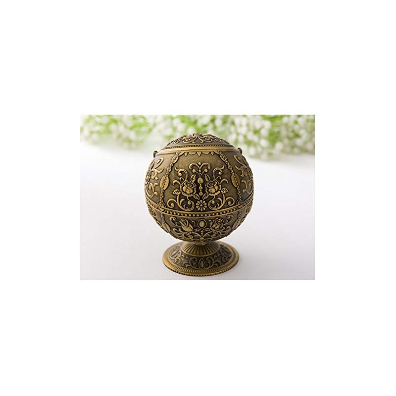 VOANZO The Globe is Decorated Ashtray, Outdoor Covered Windproof Ashtray
