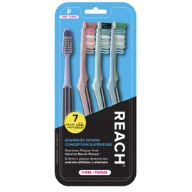 Reach Advanced Design Toothbrush, Firm Bristles, 7 Count Value Pack