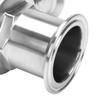 DERNORD 2" Tri Clamp Sanitary Ball Valve, 3-Way Ball Valve