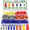 Tanbupu 255PCS Electrical Wire Cap Connectors Nuts Kit, Insulating Insert