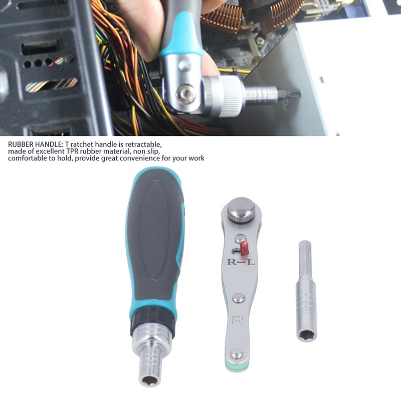 34Pcs Ratchet Screwdriver Set Multi Function CRV Magnetic Ratcheting Bit