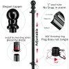 Nicecho 5' ft Long black Flag pole rod W/ flag