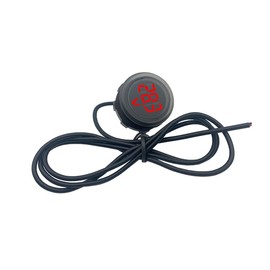 CGEAMDY Motorcycle Voltmeter, DC 5V-100V LED Digital Voltmeter, Round Waterproof LED Panel Display, Universal for Boat, Marine, Motorcycle, Truck, Camper, ATV, UTV (Red)