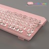 Typewriter Mechanical Gaming Keyboard and Mouse Combo, Retro Punk Round