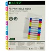 Leitz Index for A4, PC-writable cover sheet and 10 dividers,