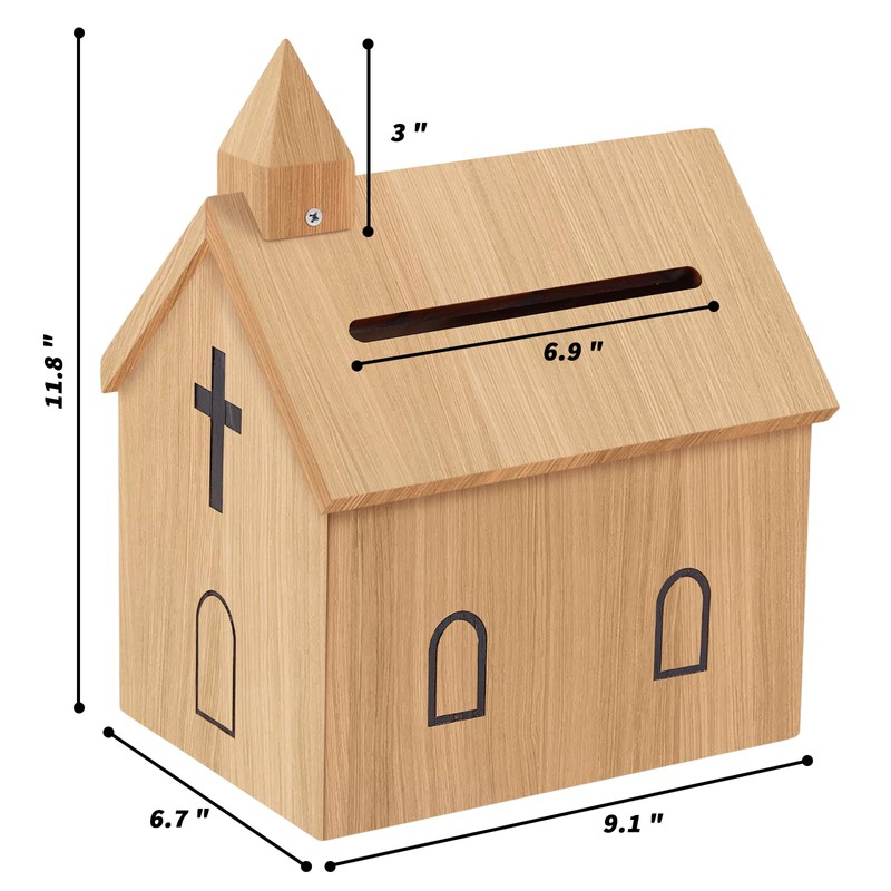 Amcortn Offering Boxes for Church - Prayer Request Box, Wood