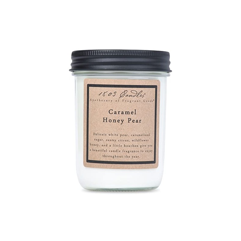 1803 Candles - 14 oz. Jar Soy Candles - Caramel