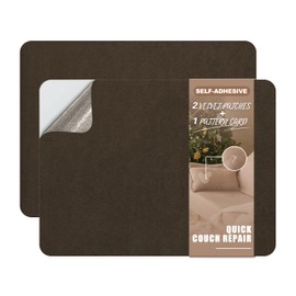 Azobur Fabric Couch Repair Patch 8.3 x 11 inches,Self-Adhesive Fabric Repair Patch for Furniture,Handbag,Sofa,Car Seats-(Dark Brown)