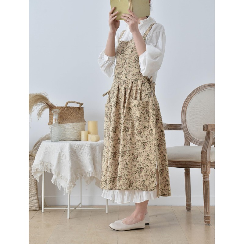 Hawholm Japanese apron Women-Cross Back Apron for Women with Pockets,