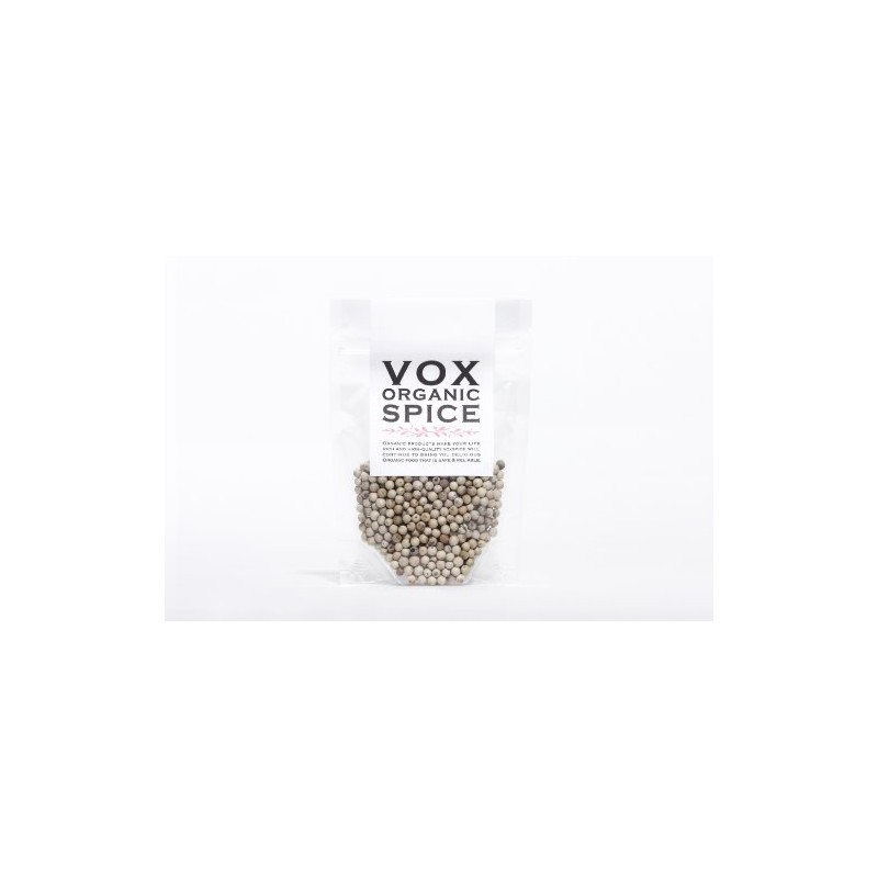 VOXSPICE Organic White Pepper Hole (Bag), 1.2 oz (35 g)