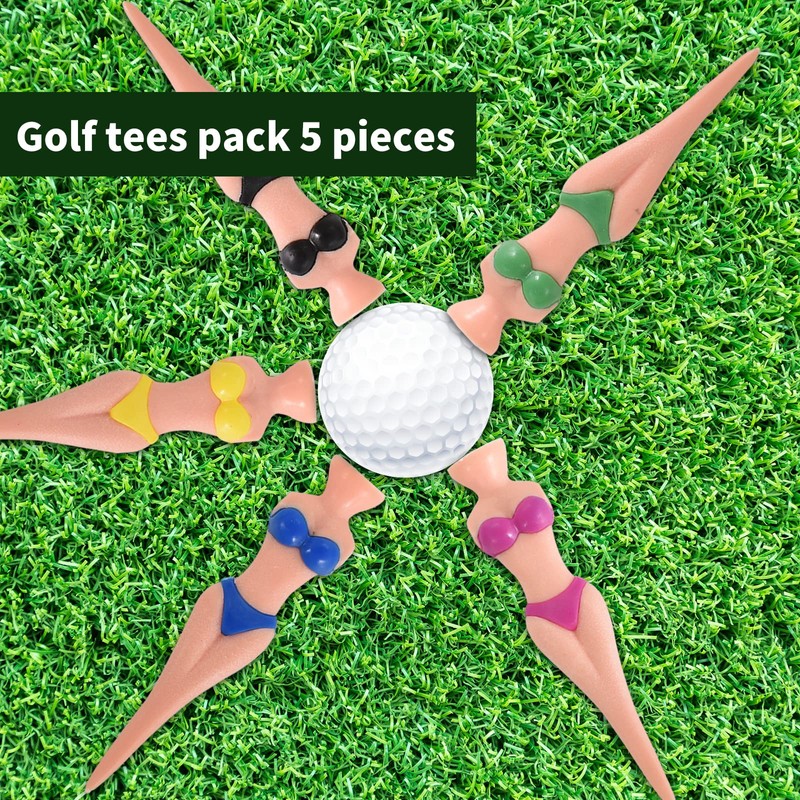 Funny Lady Bikini Golf Tees - 5 Pieces, 76 mm/3