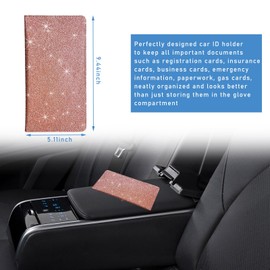 Ziciner - Soporte para registro y seguro de coche, organizador de guantera para documentos de tarjetas con cierre magnético, accesorios universales para el interior del vehículo para coches, SUV