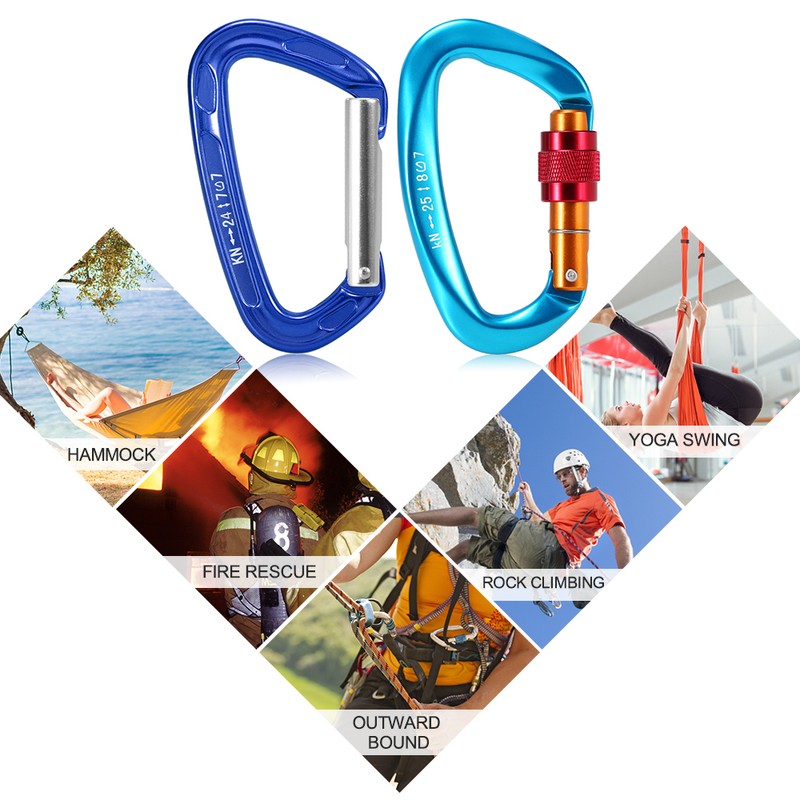 [通拓商品]24KN Non-locking Straight Gate Carabiner 25KN Twist Gate Carabiner Heavy
