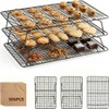 Cooling Racks for Baking, 3-Tier Stackable Stainless Steel Wire Cooling