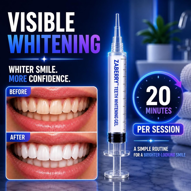 ZABERRY Teeth Whitening Kit with 2 x 10ml Gel +