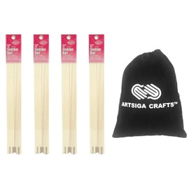 Frank A. Edmunds Regular Canvas Stretcher Bars 12 Inches x 3/4 Inch 4-Pack with Small Project Bag