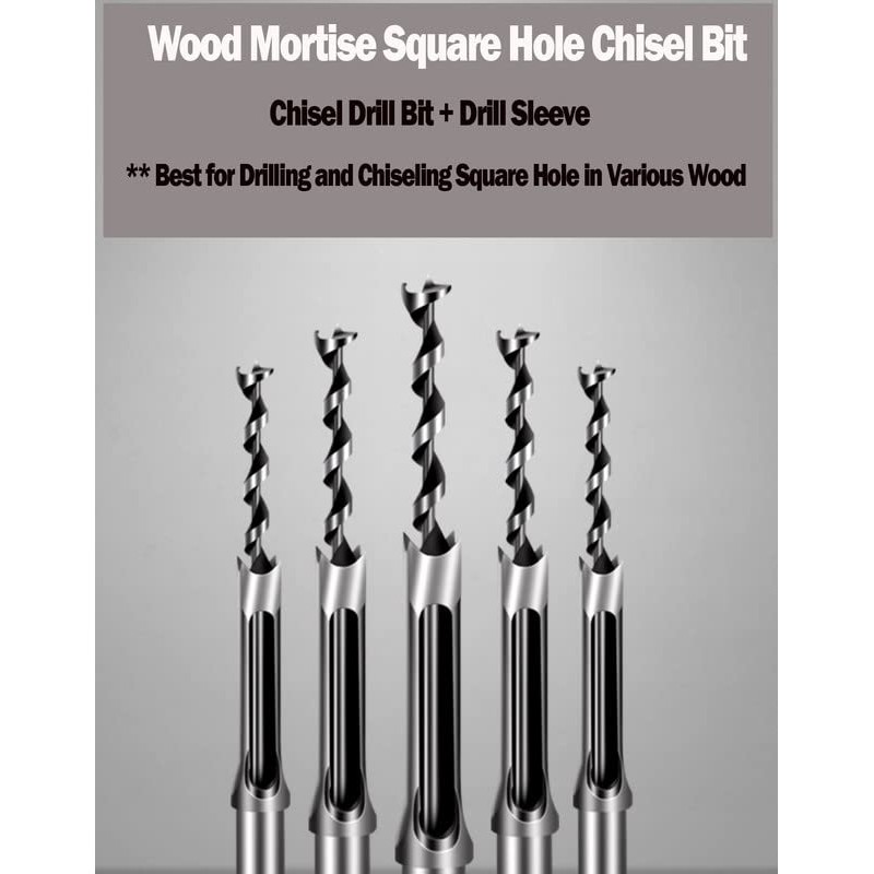 5/8 in. Wood Square Hole Mortise Chisel Drill Bit Tool