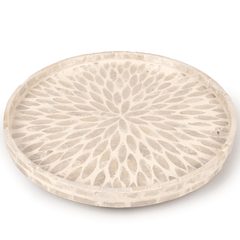 CLAYNIX Mother of Pearl Turntable Organizer - Table & Countertop,