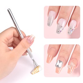 siyuwuro 3Pcs 7-pin Nail Liner Tool Nail Art Pen Bendable Ultra-thin Stripe Nail Brush, Drawing Dotting Sculpting Manicure Styling Tool, for Home DIY Nail Salon (3PCS)