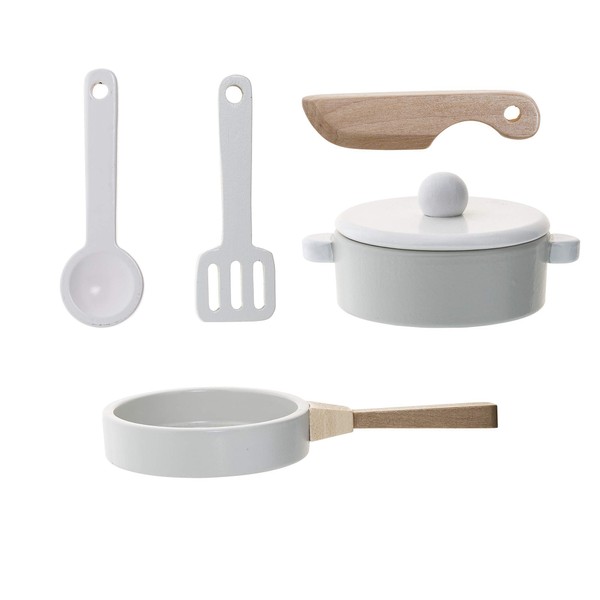 Bloomingville Spielset, weiß, Schimabaum Holz, 5er Set