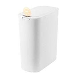 LJIACLEA Touchless Bathroom Small Trash Can with Lid 6 Gallon Smart Motion Sensor Electric Waterproof Garbage Can for Kitchen,Bedroom, Office, Living Room,White