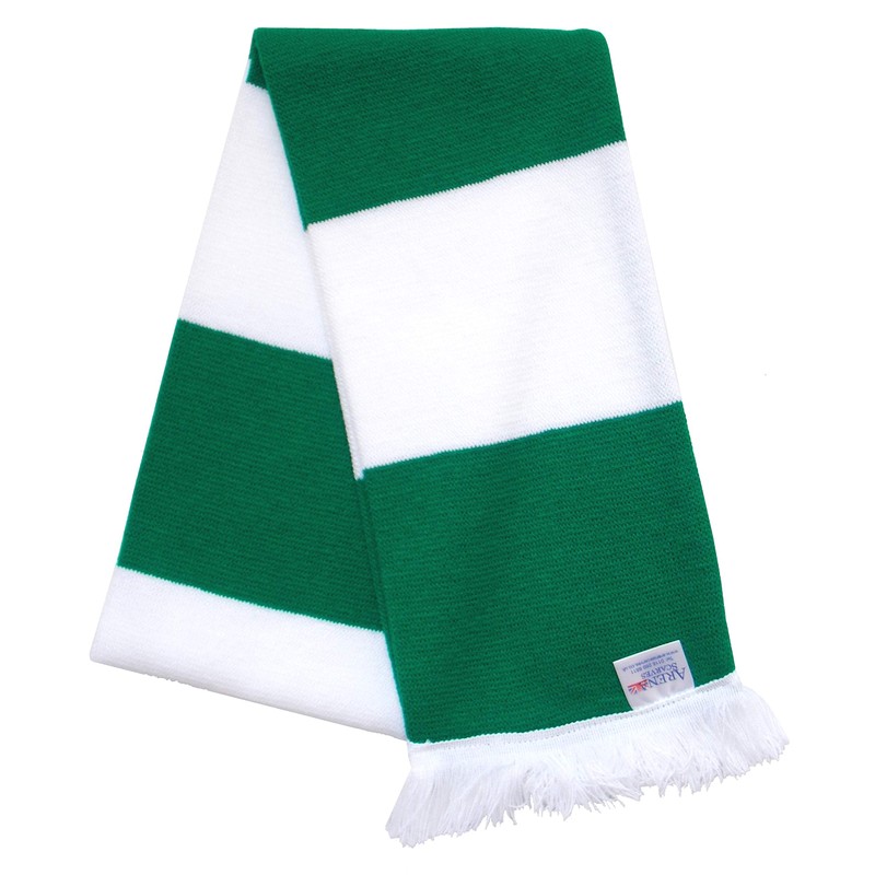 Hibernian Supporters Green and White Retro Bar Scarf