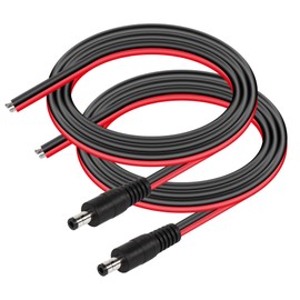 CERRXIAN DC5525 - Cavo Power Pigtails, 3,3 FT 14 AWG 5,5 mm x 2,5 mm, DC maschio, cavo di riparazione per telecamera di sicurezza CCTV, strisce LED, ecc. 2 pezzi