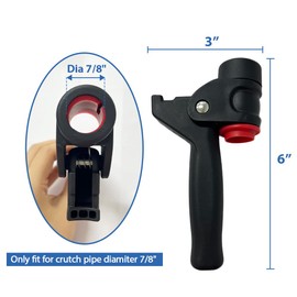 Walking Cane Handle Grips Replacement for 7/8" Crutch Pipe - Ergonomic Stand Assist for Seniors and Disabled, Adjustable, 1 Pcs