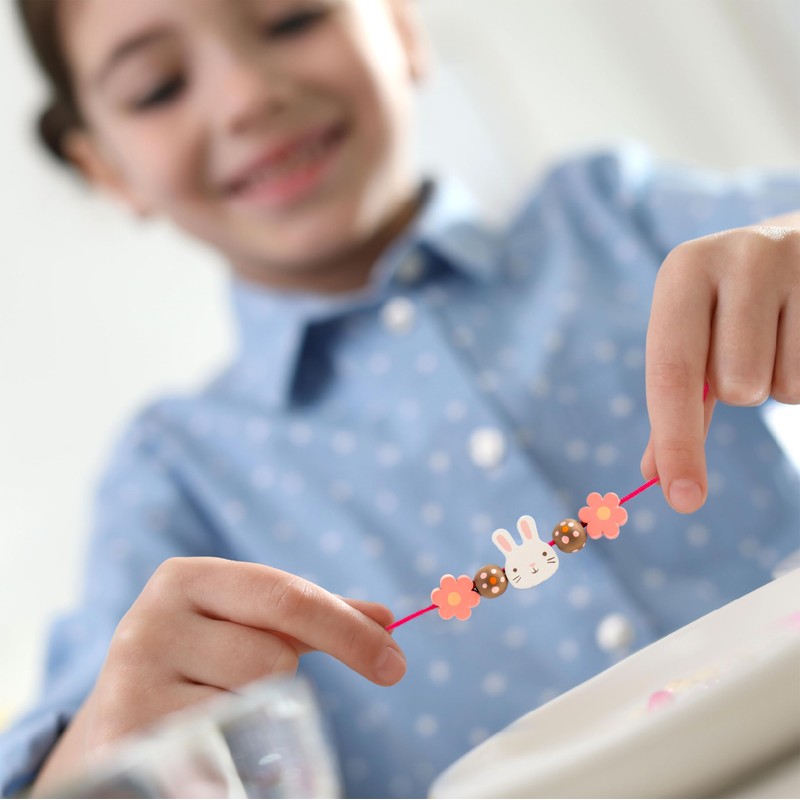 Stephen Joseph, Wooden Bead Kit for Kids, 125 Wooden Beads