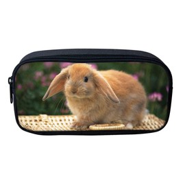 Showudesigns Cute Rabbit Pencil Case Student Stationery Pouch Bag Office Storage Organizer Coin Pouch Girls Cosmetic Bag