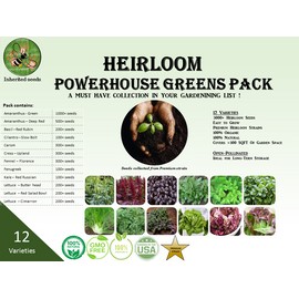 Home grown HEIRLOOM Superfood Survival Kit 3000+ seeds 12 varieties pack 100% organic USA